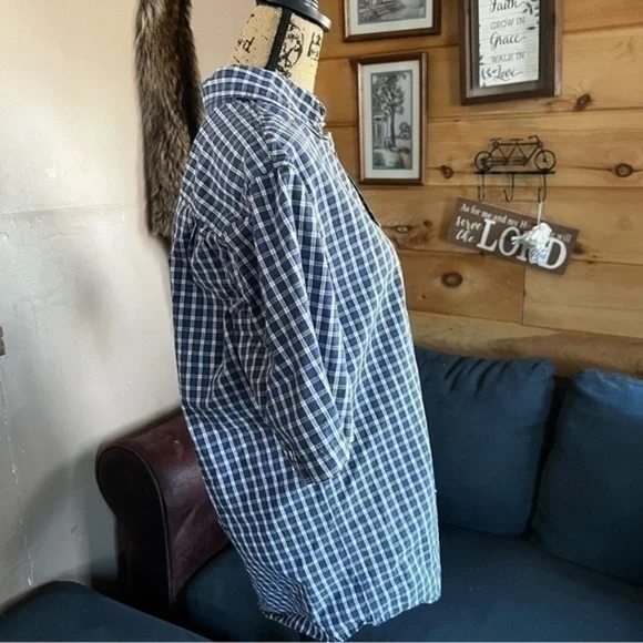 Carhartt Relax Fit Blue Tartan Plaid Button Down Shirt - Picture 5 of 7